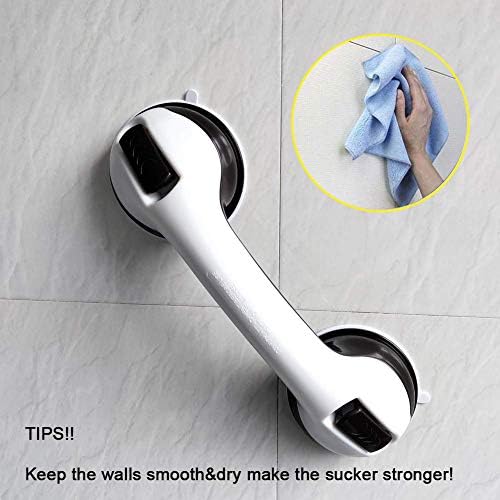 Newthinking Suction Bathroom Grab Rails, Hand Rail for Elderly, Portable Mobility Aids Safety Handle with Suction Cup Fitting, No Fixings Needed for Bathroom, Children and Disability Aids (2 Pack)