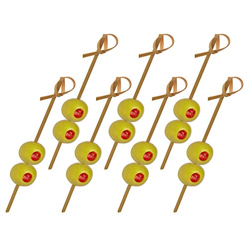 Cabot & Carlyle Bamboo Cocktail Picks 300 Pack 4.1 inch With Looped Knot Fancy Bamboo Toothpicks for Appetizers Cocktail Toothpicks Natural Bamboo Picks Bamboo Skewers 4 inch Long Toothpicks - Thumbnail 4