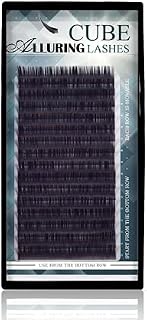 Eyelash Extension Alluring CUBE Flat Lashes Ellipse Matte Finish Lashes B Curl Thickness 0.20mm (B - 0.20 x mix 8-14mm)