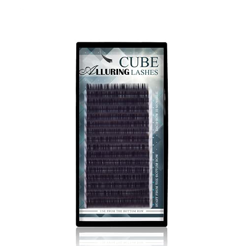 Eyelash Extension Alluring Cube Flat Lashes Ellipse Matte Finish Lashes B Curl Thickness 0.20Mm (B - 0.20 X Mix 8-14Mm) #TOP26