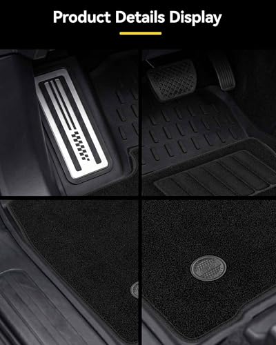 Image of 3W Floor Mats & Carpet for Toyota Tacoma 2024-2026 Double Cab Automatic