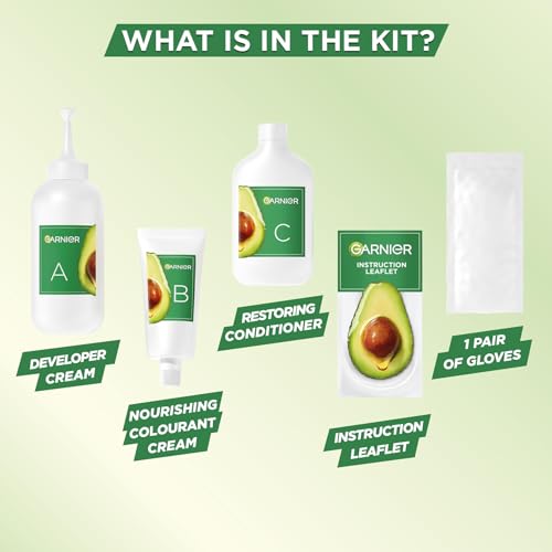 Garnier Nutrisse Permanent Hair Dye, Natural-looking, hair colour result, For All Hair Types, 4.3 Dark Golden Brown