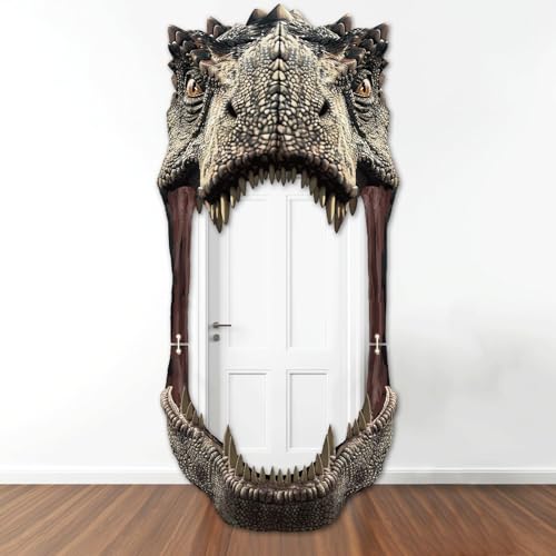 Dinosaur Birthday Party Porch Banner Backdrop Dino Themed Party Door Decoration Dinosaur Door Banner Hanging Supplies DinoBackdrop for Jungle Safari Birthday Photo Booth Props