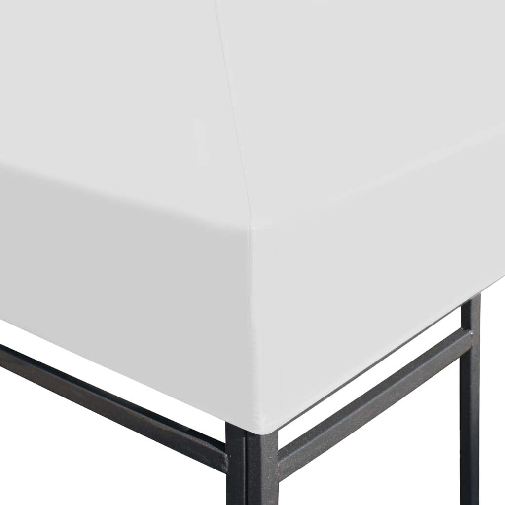 Gecheer Copertura Superiore per Gazebo 310 g/m² 3x3 m Bianco Crema, Tetto di Ricambio per Gazebo da Giardino, Telo Copertura per Gazebo Ricambio, Impermeabile, con Rivestimento in PVC