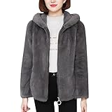 Winterjacke Damen Plüsch, Steppmantel Damen, Windjacke Hood Loungewear...