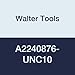 Walter Tools A2240876-UNC10 Paradur HSS Machine Tap, TICN Finish, 0.194" Shank Diameter, 0.630" Cutting Length, 2-3/8" Overall Length, No.10-24 Cutting Diameter