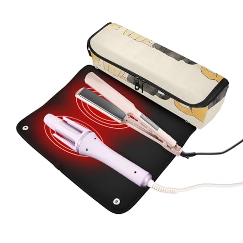 Bolso para herramientas de cabello con tapete resistente al calor miniatura 2