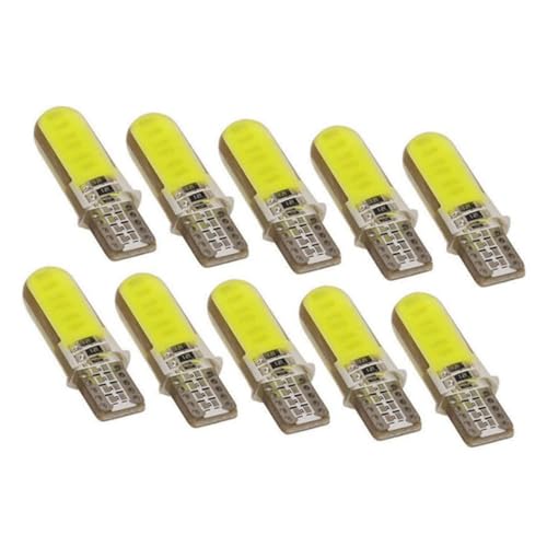 HAWILLOSCH 10piezas Luces Led Cob Coche Luz Blanca Tipo Bombillas Pequeñas Lámpara De Maletero Led Alta De Luz