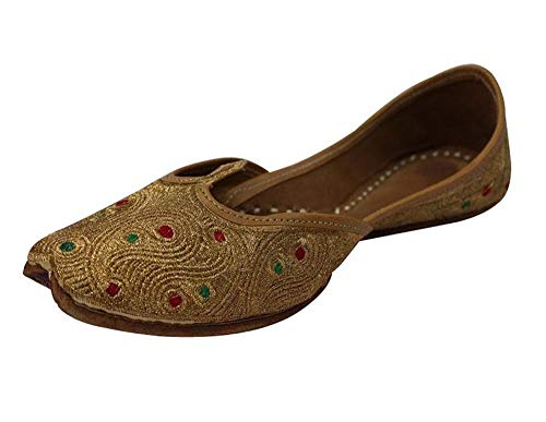 Stop n Style Copper Punjabi Jutti Handmade Indian Shoes Traditional Designer Mojari Online