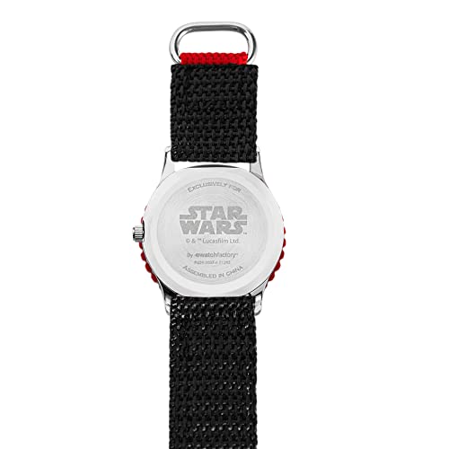 Image of STAR WARS Kids' Bezel Stainless Steel Time Teacher Analog Nylon Strap Watch