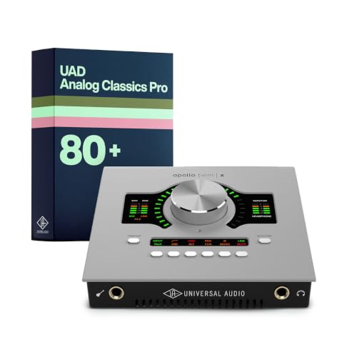 Image of Universal Audio Apollo Twin X DUO Gen 2 with UAD Analog Classics Pro Thunderbolt 3 Audio Interface | 10x6 I and O, 2 Unison Mic and Line Pres, Gen-2 24-Bit /192 Khz Ad and Da, Duo Core Uad Dsp, Studio Plus Plug-in Bundle