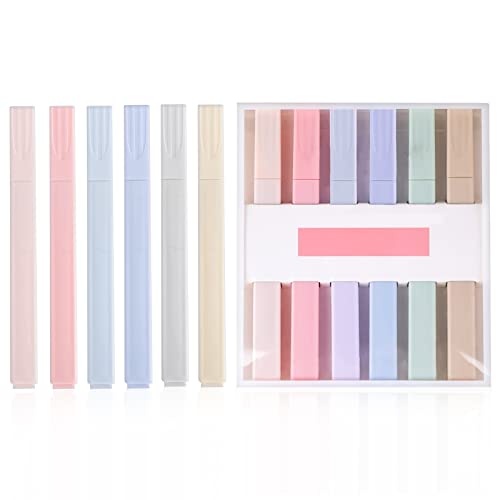 Rotuladores Kawaii, 6 unidades de rotulador en colores pastel para rotuladores, agenda diaria, notas, oficina, suministros escolares Cover