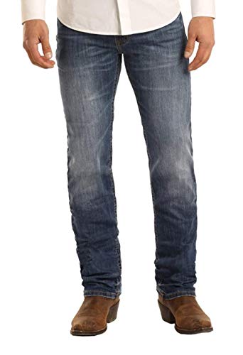 Rock & Roll Denim Slim Fit Stretch Straight Bootcut Jeans #M1R62053