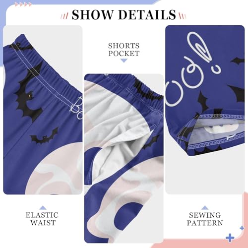 Skull on Purple Boys Pants Boys Athletic Pants Long Pant for Boywith Pockets Wide-Leg Size 6-14Y4