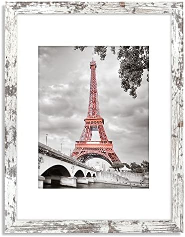 Luxdart 12x16 Rustic Picture Frames Solid Wood Display Pictures 12x16 Inch without Mat or 8.5x11 Diplomas with Mat, Farmhouse Distressed Picture frame for Wall Mounting