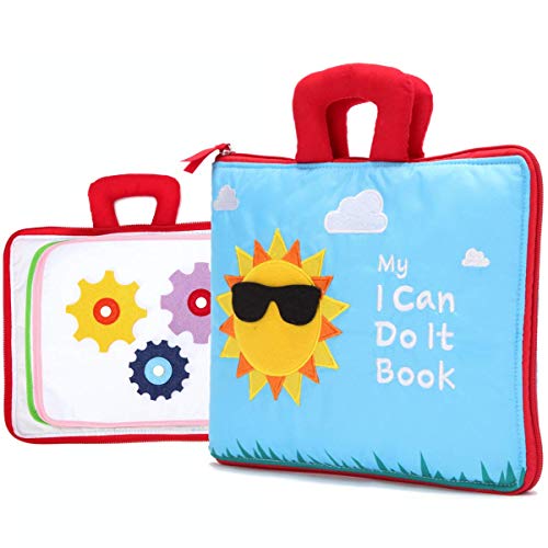 My I Can Do It Quiet Book for Toddlers - My Busy Book - My Quiet Book - Montessori Toddler Book with 11 Creative Activities - Soft Activity Sensory Child Felt Book - Gift for 3, 4, 5 year old boy girl