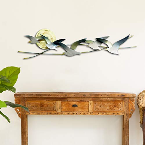 T.i. Design Seagulls With Sun Abstract Coastal Contemporary Metal Wall Decor #TOP1