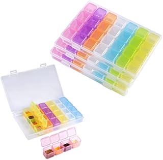 Diamond Painting Storage Box,3 Pack 28 Grids Diamond Art Storage Boxes Accessories Embroidery Bead Boxes Organiser Case for Jewellery Earring Containers