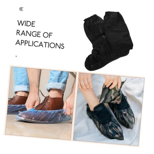1 par de fundas impermeables para botas de lluvia unisex, protectoras ligeras para hombres y mujeres, ideales para uso al aire libre y ciclismo miniatura 3