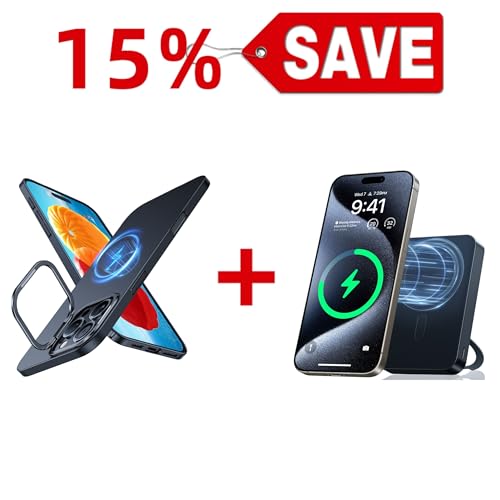 TORRAS Ostand 10,000mAh QI2 Magnetic Battery Pack with Stand & Magnetic Case — Buy Together to Save 15%