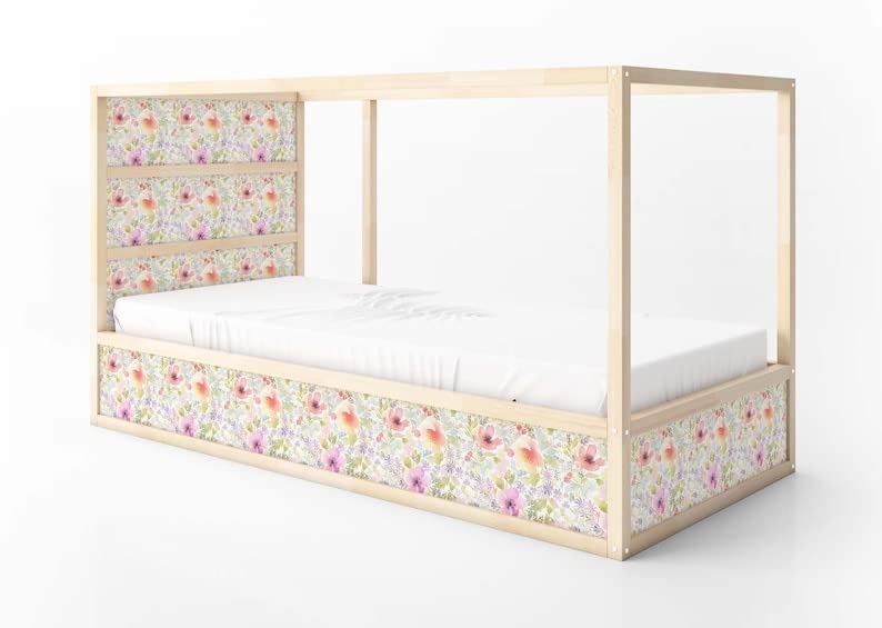 KURA Sticker Adhesivo para Cama con Flores Coloridas miniatura 2