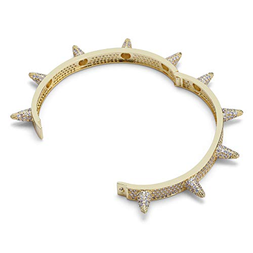 Pulsera de metal pesado hip hop con remaches y cadena de moda 2