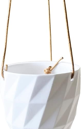 Miniatura 4 de Chive - Juego de 2 macetas colgantes redondas Virago de 3.5 pulgadas para suculentas y plantas de casa, macetas, paquete de 2 a granel (verde)