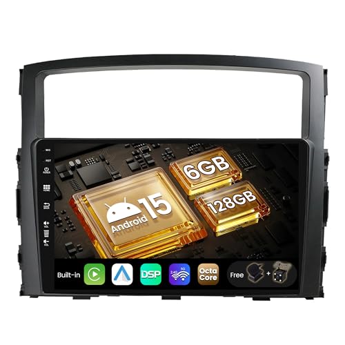 Autoradio Android 15 Pajero 4 résout le problème de GPS obsolète avec écran 9" tactile