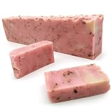 1 Uds. Barra de jabón artesano de Rosa Mosqueta (1.2kg) Venta al por mayor - DIY - Jabones naturales a granel - Hecho en España - Atenúa cicatrices, manchas y estrías - Evita el envejecimiento
