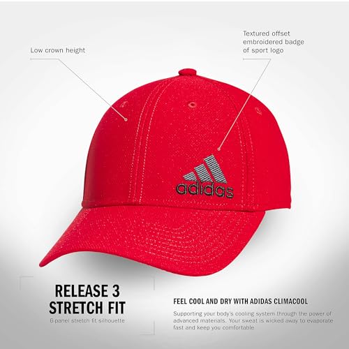 Image of Adidas Mens Release 3 Structured Stretch Fit Cap Discontinued