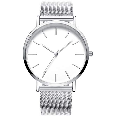 Preisvergleich Produktbild Ppzmd Watches Quarzuhr für Damen, dreidimensionale Metallskala, ultradünner, wasserdichter Edelstahlarmband (Silber) 0033 Watches (Color : A)
