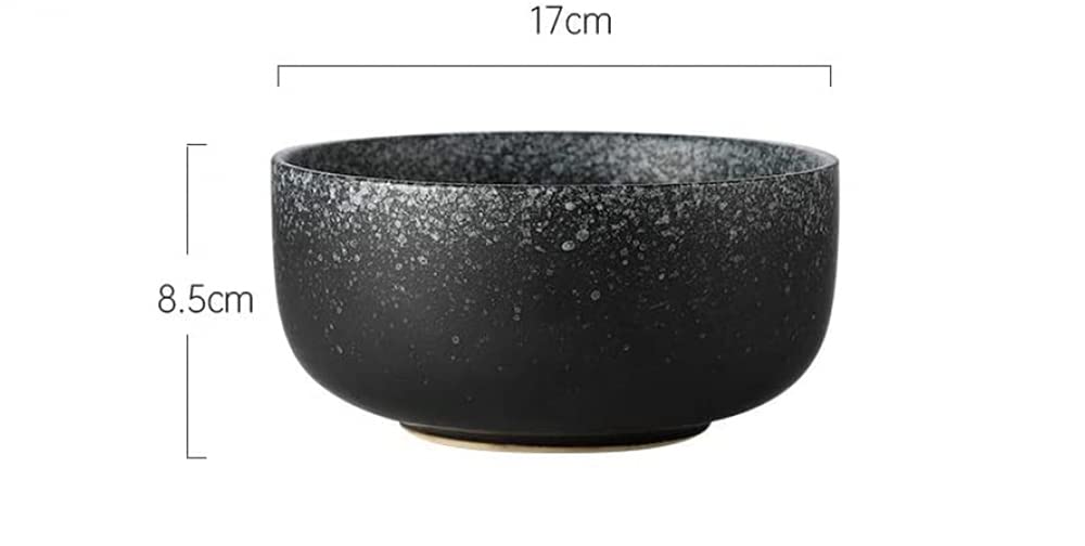 BERTY·PUYI Ciotola di Ramen Giapponese in Ceramica, Set di 2, 40 Once Grandi Ciotole Profonde, Ciotola di Zuppa di Noodle, Ciotola di Noodle Istantanei Creativa, Grande Ciotola di Noodle di Manzo-B