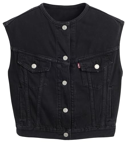 Chaleco vaquero Levi's Shrunken de mujer sin solapas con botones metálicos 6