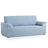 MAXIFUNDAS - Funda sofá multielástica Belfast 3 Plazas, Azul Claro. Adaptable a Multitud de sofás con Formas y Estilos Diferentes. Parecerá un sofá tapizado