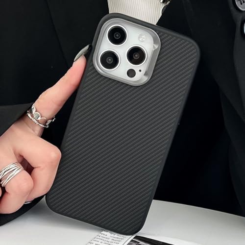 Coque mate luxe fibre de carbone iPhone 14 13 Pro Max
