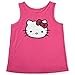 Hello Kitty Girls 3-Piece Printed Tee Shirt Fashion Tank Top and Active Short Set Trendy Summer Clothes for Little Girl (Pink/Black, 6X)