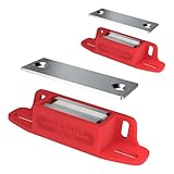 Master Magnetics Ceramic Universal Magnet Latch with Strike-Plate - Strong Heavy-Duty Magnets for Cabinet Doors - 2-Way Mounting - 50 lb Pull Each - 4.25