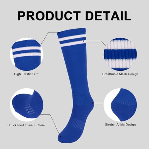 Youth Baseball Soccer Softball Athletic Socks and Waist Belt Over-the-Calf Knee High Tube Socks for Youth Men Women2