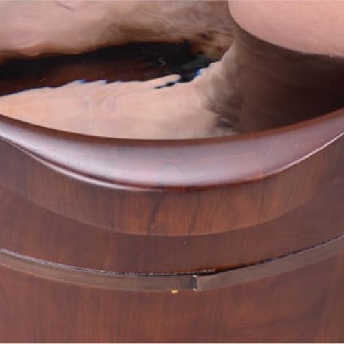 Bañera de pies de madera con tapa para spa y cuidado miniatura 6
