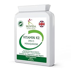Vitamin K2 MK-7 Capsules / 120 / Premium Daily Vitamin K2 Supplement/Vegan and Vegetarian Friendly