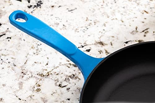 Lodge EC11S33 Enameled Cast Iron Skillet, 11-inch, Caribbean Blue - Thumbnail 3