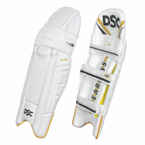 Image of DSC Valor Cricket Batting Legguard for Mens, Color - White, Size - Mens, Ambi