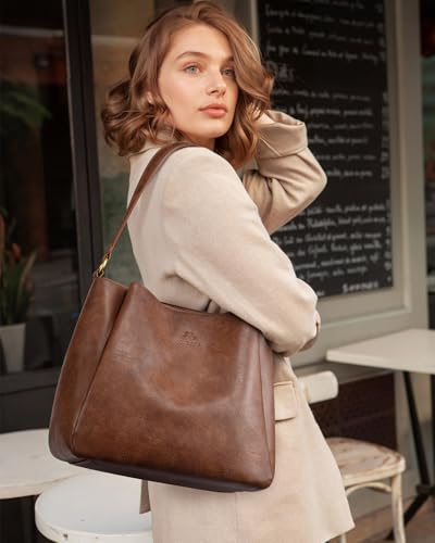 LOVEVOOK Triple Compartment Hobo Bag