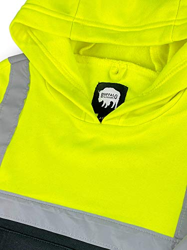 Buffalo Outdoors® Kid's Hi Vis Reflective Safety Hoodie (4T) Yellow #TOP1
