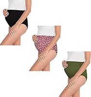 HOKEY POKEY Women's (Size 6XL) High Waist Cotton Stretchable Hipster Brief Underwear Maternity Pregnancy C-Panty After Delivery Plus Size Panties Combo (Pack of 3) (Colors and Prints May vary)
