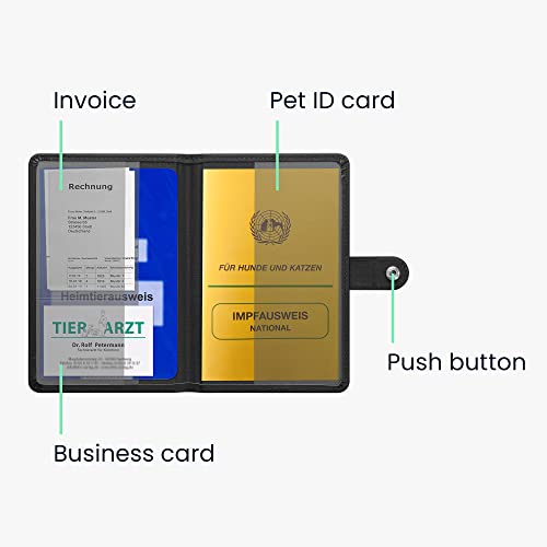 kwmobile Impfpass Hülle für Tiere - Schutzhülle für EU Heimtierausweis - Haustier Impfausweis Cover Kunstleder - kompatibel mit deutschem Impfausweis für Tiere