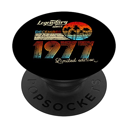 Legendario De Cumpleaños Desde Diciembre De 1977 Regalo PopSockets PopGrip Intercambiable