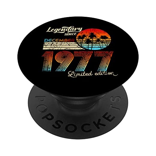 Legendario De Cumpleaños Desde Diciembre De 1977 Regalo PopSockets PopGrip Intercambiable