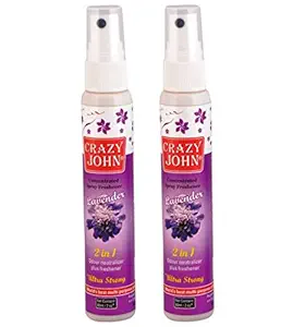 CRAZY JOHN Air Freshener Spray Combo (Lavender, 60ml) - Pack 2 Pieces