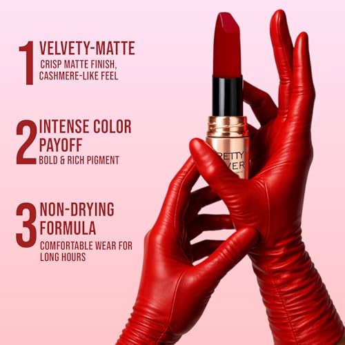 Image of Lightweight Liquid Lipstick - Highly Pigmented, Non-Drying Formula for Bold & Beautiful Lips 3.8g (RUBY RED)